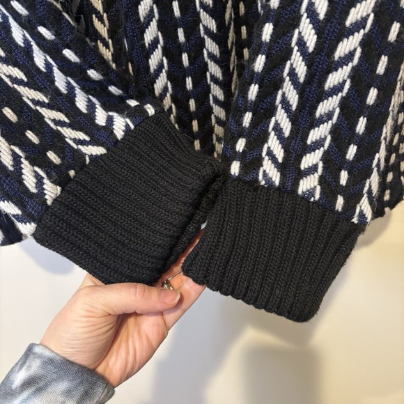 Cupcakes And Cashmere Sweater Knit Jacket Womens S Woven Fringe Tweed Boho Open - Picture 5 of 8